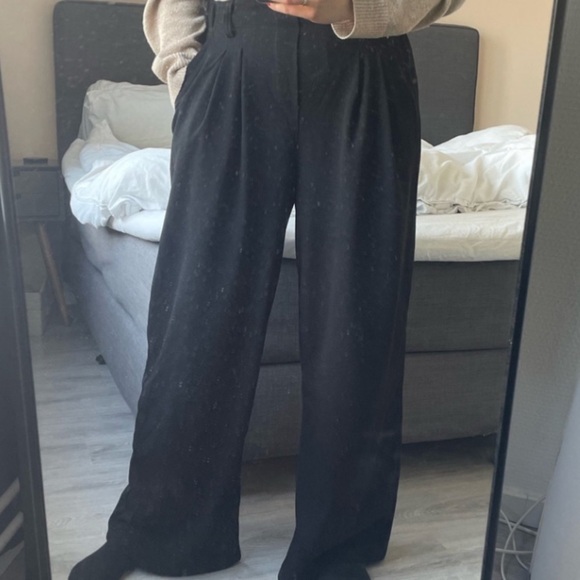 Halara TALL Length High Waisted Side Pocket Wide Leg Waffle Work NEW!!!!🖤 - Picture 10 of 12